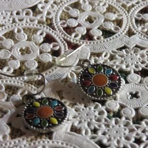 Costume Jewelry pierced earrings multi colored